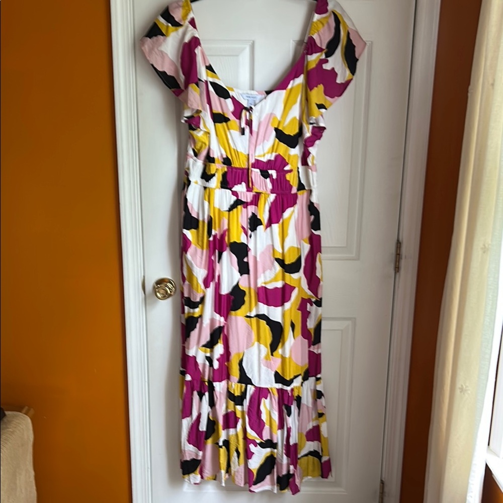 Multicolor Abstract Print Dress